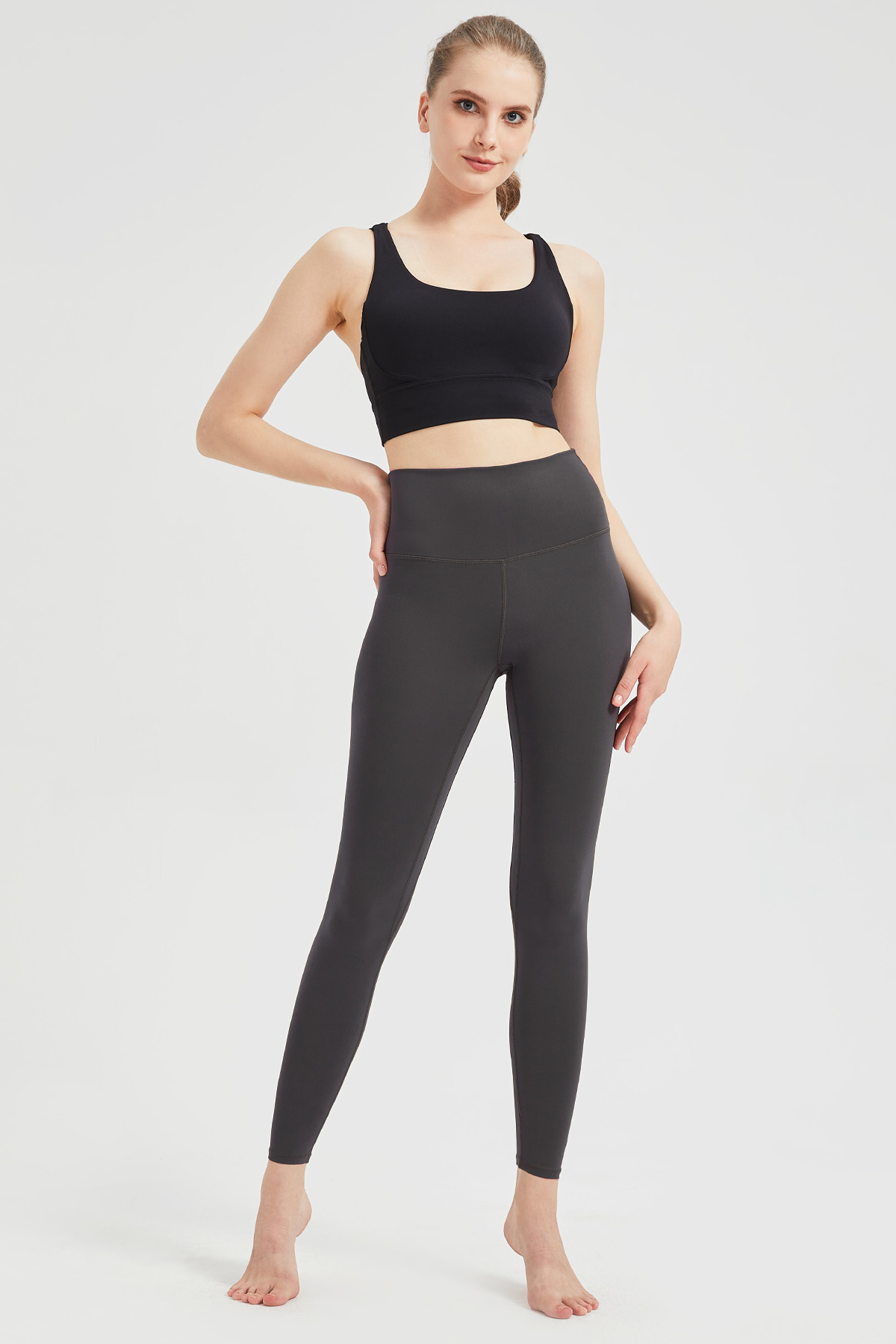 Jelrisofit Yoga High Waisted Legging 28"-Graphite Grey